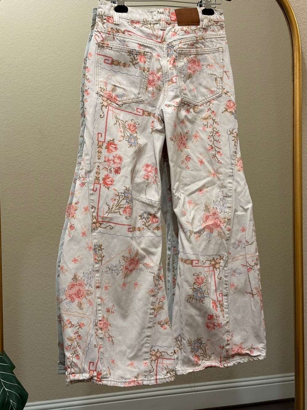 Free People We The Free Eden Printed Wide-Leg Jeans Size 26 - Picture 8 of 11